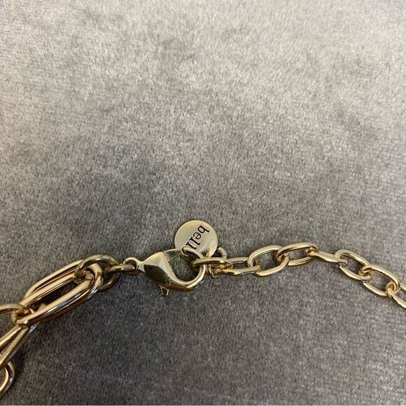 BELLA Jack goldtone tortoiseshell and hammered gold teardrop necklace - Picture 7 of 10